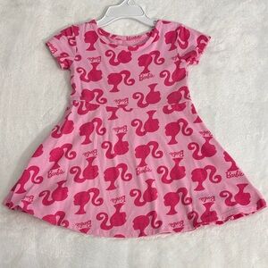 Barbie Pink Silhouette Kids Dress